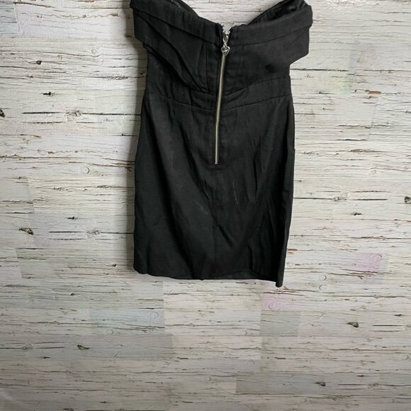 Lipsy  London black strapless mini dress size 6 - Picture 7 of 9
